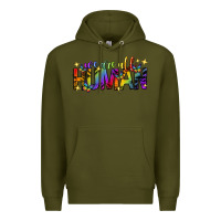 Army Green we are all human pride lgbtq Premium Hoodie - texasbilliewilder