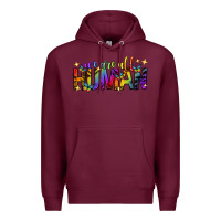 Burgundy we are all human pride lgbtq Premium Hoodie - texasbilliewilder