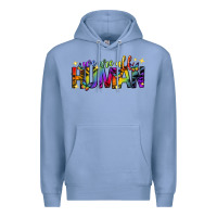 Colony Blue we are all human pride lgbtq Premium Hoodie - texasbilliewilder