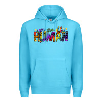 Ocean Blue we are all human pride lgbtq Premium Hoodie - texasbilliewilder