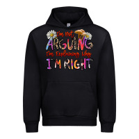 Black i'm not arguing i'm explaining why i'm right Urban Hoodie - Zillion Design Studio
