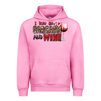 Fuchsia Pink i run on sarcasm and wine Urban Hoodie - Zillion Design Studio
