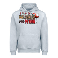 Heather Grey i run on sarcasm and wine Urban Hoodie - Zillion Design Studio