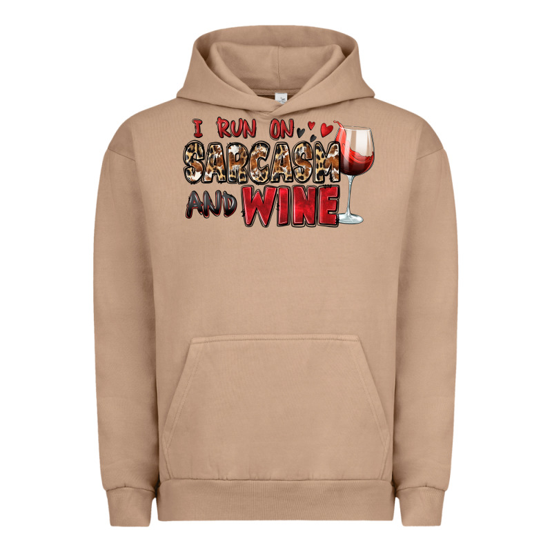 I Run On Sarcasm And Wine Urban Hoodie by Zillion Design Studio | Teevron