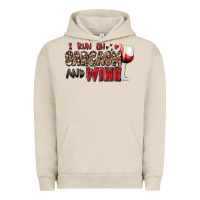 Pigment French Oak i run on sarcasm and wine Urban Hoodie - Zillion Design Studio