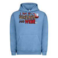 Pigment Pebble Blue i run on sarcasm and wine Urban Hoodie - Zillion Design Studio