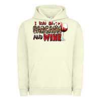 Pigment Pistachio i run on sarcasm and wine Urban Hoodie - Zillion Design Studio