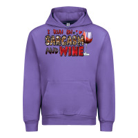 Tulip i run on sarcasm and wine Urban Hoodie - Zillion Design Studio