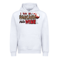 White i run on sarcasm and wine Urban Hoodie - Zillion Design Studio
