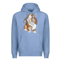 Colony Blue Cute Bunny Premium Hoodie - RanaPortraitStore