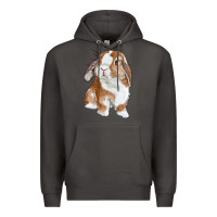 Smoke Cute Bunny Premium Hoodie - RanaPortraitStore