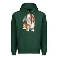 Sports Green Cute Bunny Premium Hoodie - RanaPortraitStore
