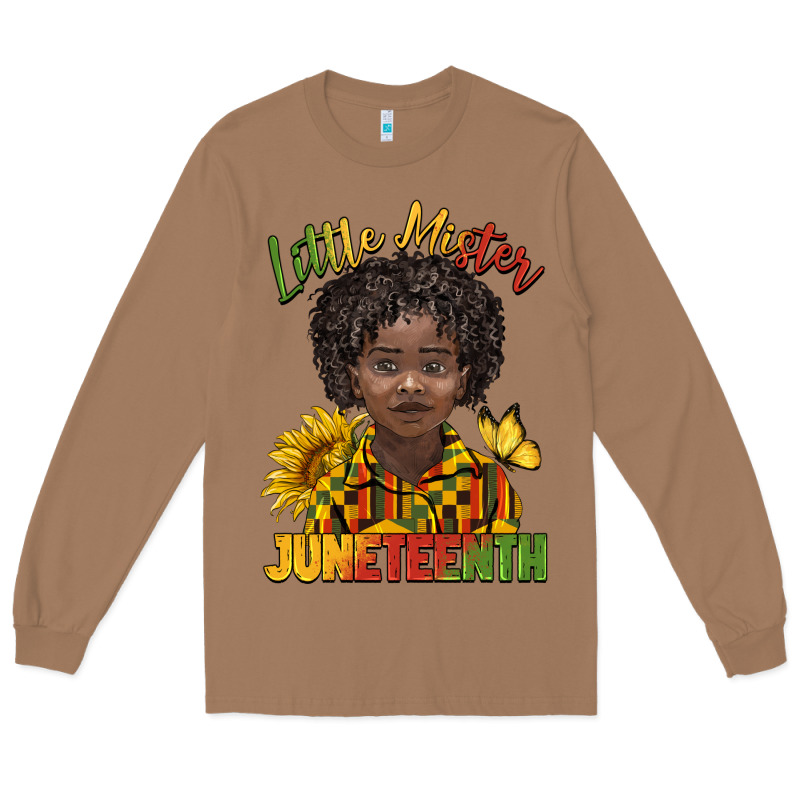 Little Mister Juneteenth Black Boy Long Sleeve Tee by BarkalooDesign | Teevron