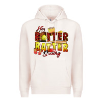 Pale Pink hey batter batter swing softball Premium Hoodie - Zillion Design Studio