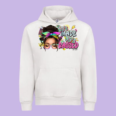 Urban Hoodie 80s made 90s raised messy bun