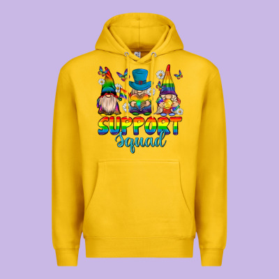 Support Squad Pride Gnomies Premium Hoodie Designed By Texasbilliewilder
