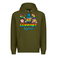 Army Green support squad pride gnomies Premium Hoodie - texasbilliewilder