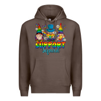 Coffee support squad pride gnomies Premium Hoodie - texasbilliewilder