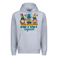 Heather Grey support squad pride gnomies Premium Hoodie - texasbilliewilder