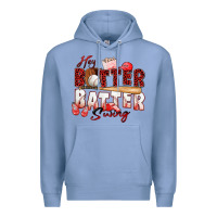 Colony Blue hey batter batter swing baseball Premium Hoodie - Zillion Design Studio