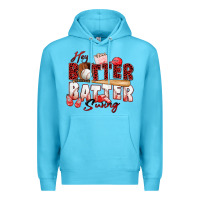 Ocean Blue hey batter batter swing baseball Premium Hoodie - Zillion Design Studio