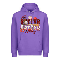 Purple hey batter batter swing baseball Premium Hoodie - Zillion Design Studio