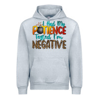 Heather Grey i had my patience tested i'm negative Urban Hoodie - Zillion Design Studio