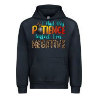 Navy i had my patience tested i'm negative Urban Hoodie - Zillion Design Studio