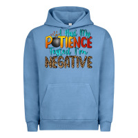 Pigment Pebble Blue i had my patience tested i'm negative Urban Hoodie - Zillion Design Studio