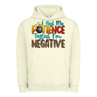 Pigment Pistachio i had my patience tested i'm negative Urban Hoodie - Zillion Design Studio