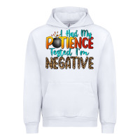 White i had my patience tested i'm negative Urban Hoodie - Zillion Design Studio