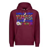 You Are Enough With Daisies Premium Hoodie | Teevron