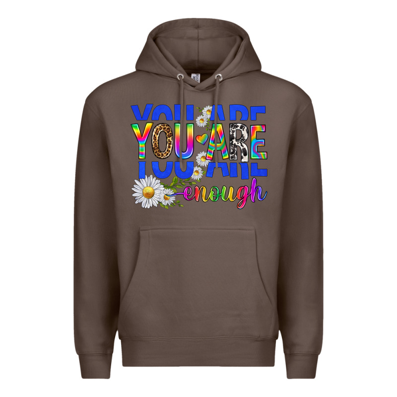 You Are Enough With Daisies Premium Hoodie by texasbilliewilder | Teevron