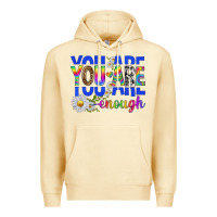 Pina Colada you are enough with daisies Premium Hoodie - texasbilliewilder