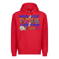 Red you are enough with daisies Premium Hoodie - texasbilliewilder