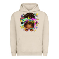 Pigment French Oak 90s afro messy bun Urban Hoodie - texasbilliewilder