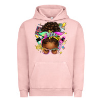 Pigment Salmon 90s afro messy bun Urban Hoodie - texasbilliewilder
