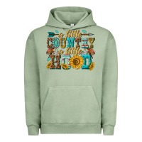 Pigment Oil Green a little country a little hood Urban Hoodie - texasbilliewilder