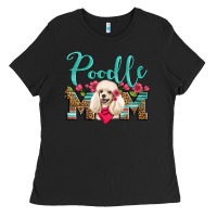 Black poodle mom Ladies Tee - Artiststas