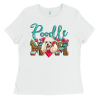 White poodle mom Ladies Tee - Artiststas