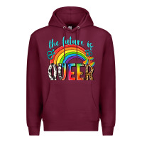 Burgundy the future is queer Premium Hoodie - texasbilliewilder