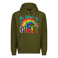 Army Green the future is queer Premium Hoodie - texasbilliewilder