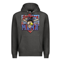 Charcoal Heather ballpark mama Premium Hoodie - Zillion Design Studio