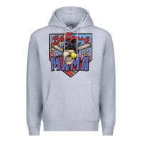 Heather Grey ballpark mama Premium Hoodie - Zillion Design Studio