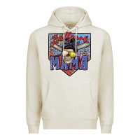 Oatmeal Heather ballpark mama Premium Hoodie - Zillion Design Studio
