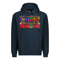 Navy what a beautiful day to respect other peoples pron Premium Hoodie - texasbilliewilder