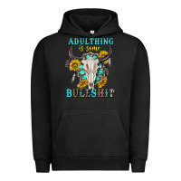 Pigment Black adulthing is some bullshit with sanflowers and gamstone  tbw Urban Hoodie - texasbilliewilder