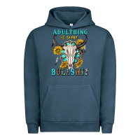 Pigment Midnight Navy adulthing is some bullshit with sanflowers and gamstone  tbw Urban Hoodie - texasbilliewilder