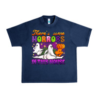 Navy theres some horrors in this house Urban Heavy Tee - Artiststas