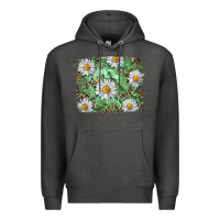 Charcoal Heather Daisy leopard Premium Hoodie - RanaPortraitStore